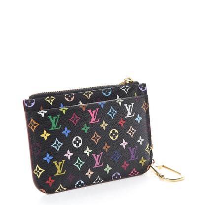 Louis Vuitton Monogram Multicolor Key Pouch Black Grenade 2 of 5