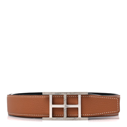 Hermes Box Togo 32mm Inside H Belt 80 Black Gold 1 of 7