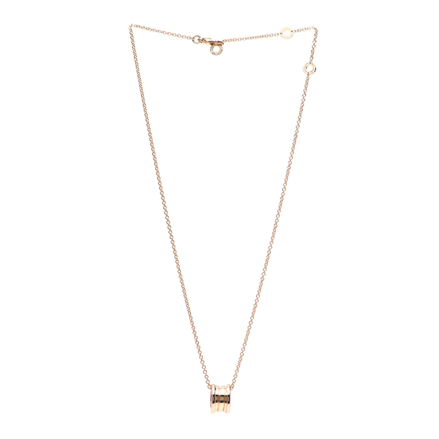 Bulgari 18K Rose Gold B.Zero1 Pendant Necklace 3 of 7