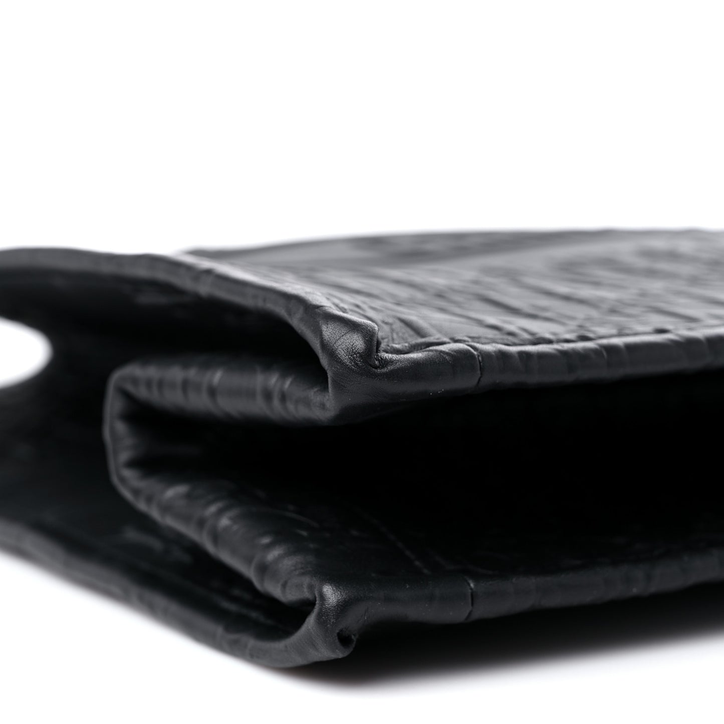 Oblique Calfskin Embossed Large Book Tote Black