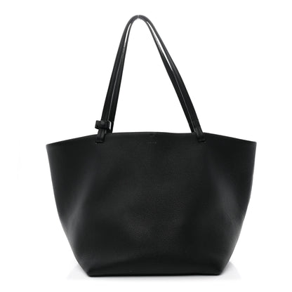 The Row Grained Calfskin Park Tote Three Black 1 of 11