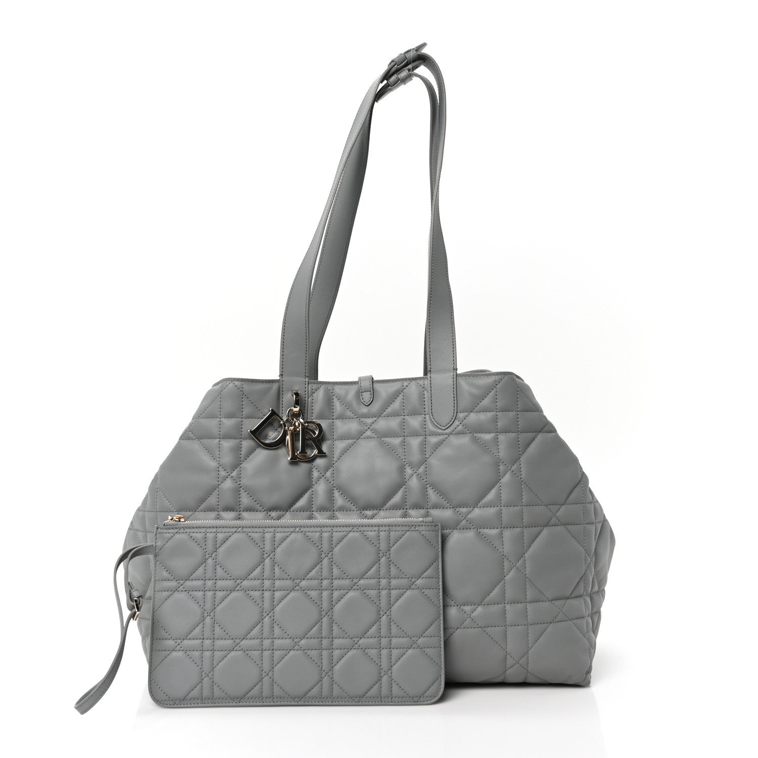 Christian Dior Calfskin Macrocannage Large Toujours Grey 3 of 12