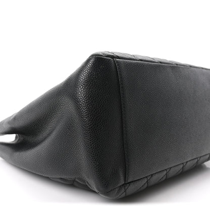 Chanel Caviar Quilted Grand Shopping Tote GST Black  Black 9 of 10