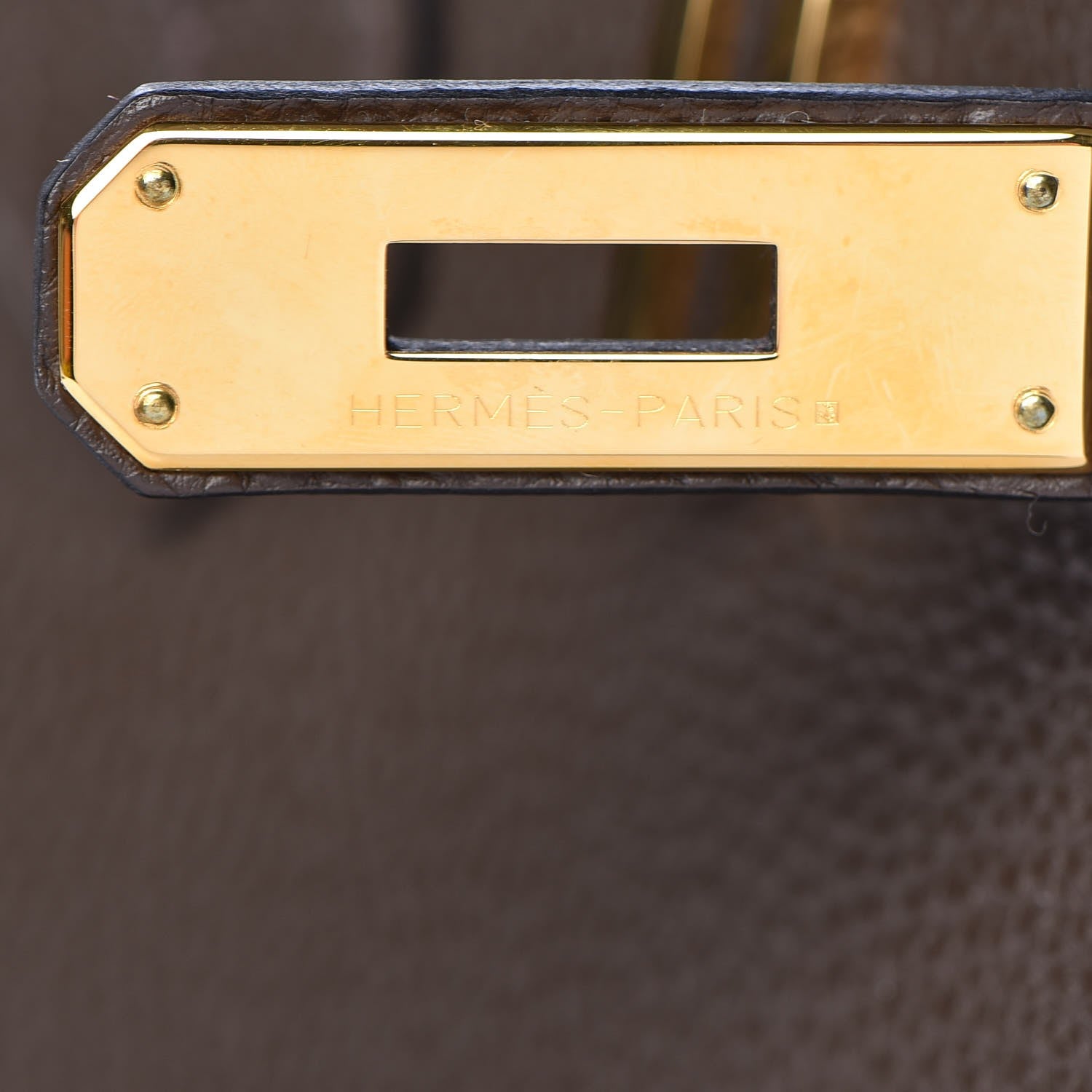 Hermes Togo Horseshoe Birkin 35 Chocolate Etoupe 23 of 35