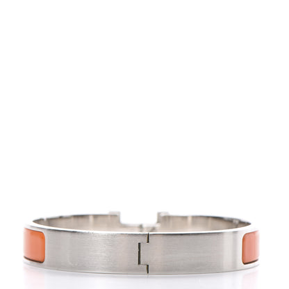 Hermes Matte Enamel Narrow Clic Clac HH Bracelet GM Orange 2 of 4