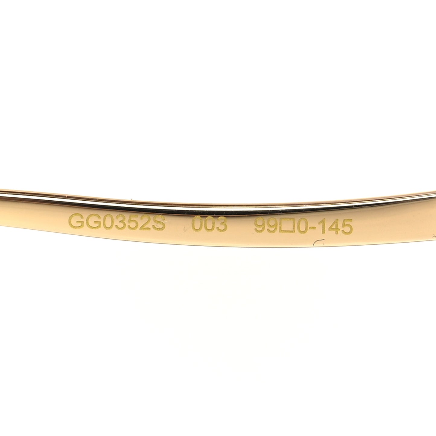 Rimless Sunglasses GG0352S Gold Flash Pink