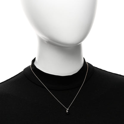 Pomellato 18K Rose White Gold Diamond Blue Topaz Nudo Pendant Necklace 2 of 4