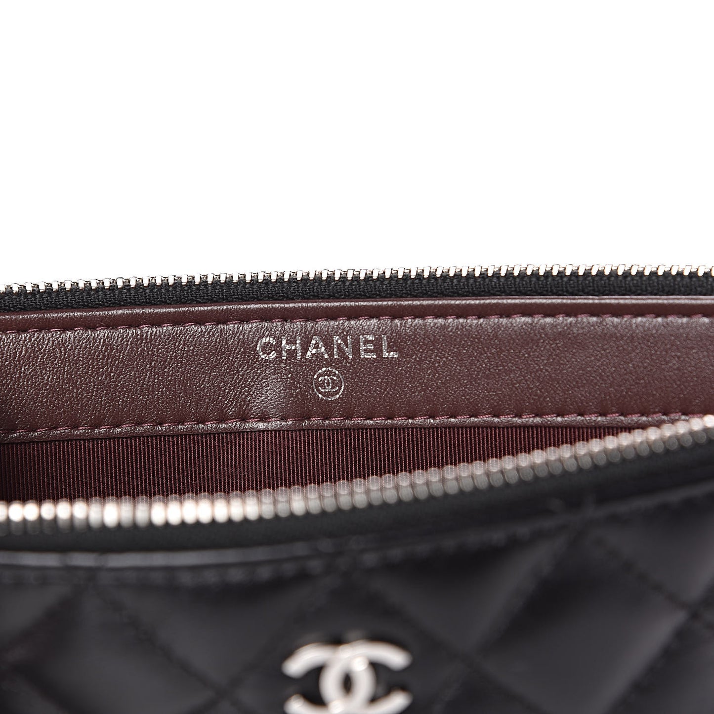 Lambskin Quilted Small Clutch With Chain Black