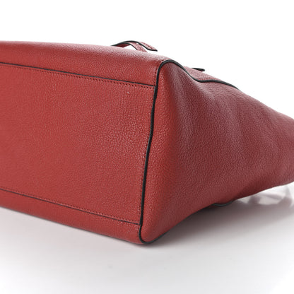 Miu Miu Goatskin Madras Zip Tote Red 7 of 12