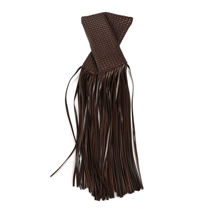 Bottega Veneta Nappa Intrecciato The Fringe Crisscross Bag Ebano 1 of 8