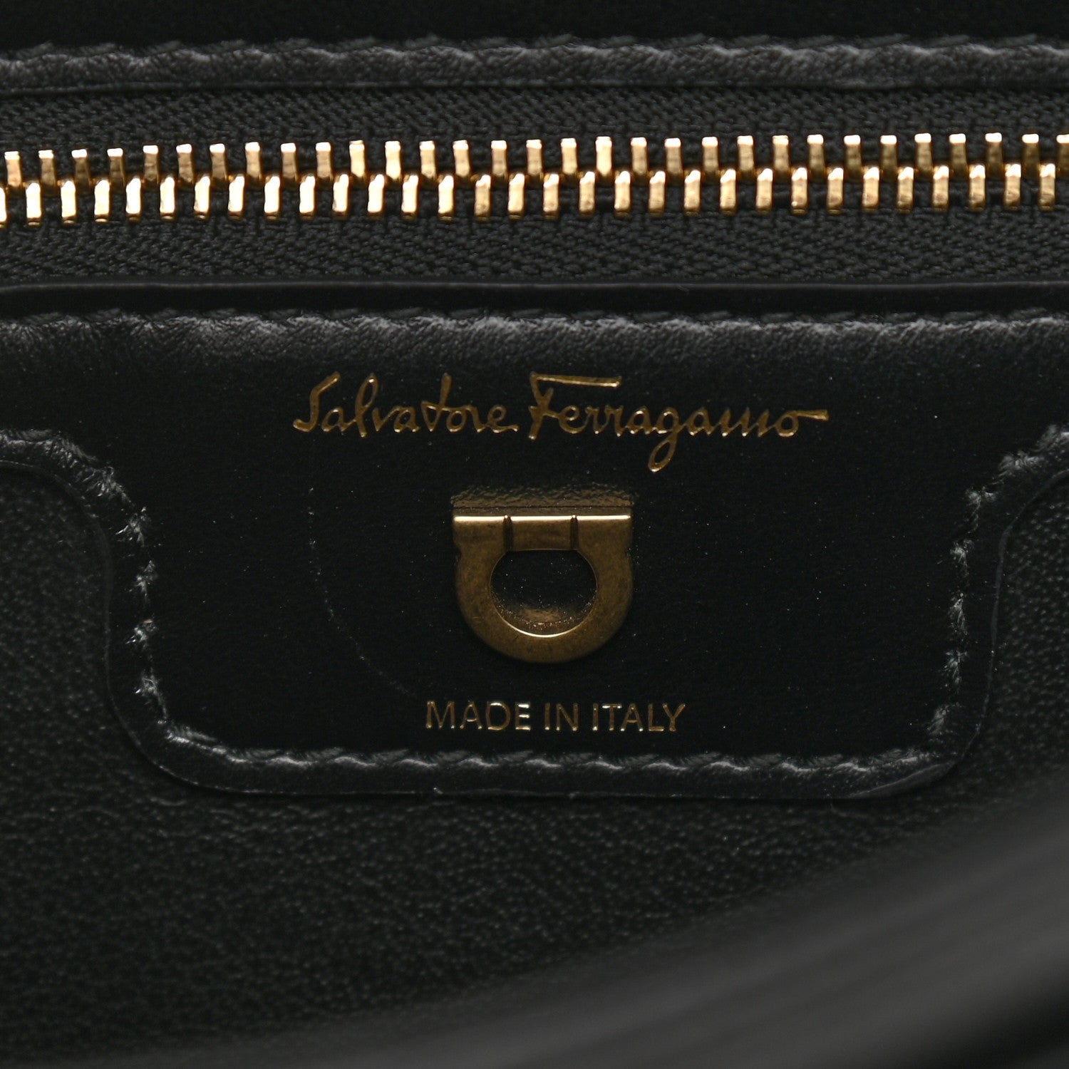 Salvatore Ferragamo Calfskin Quilted Gancini Flap Bag Black 8 of 11