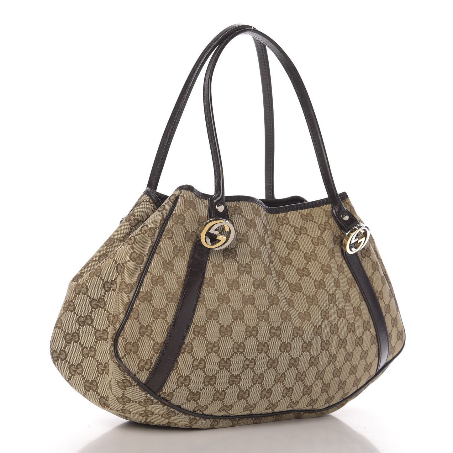 Monogram Medium GG Twins Shoulder Bag Brown