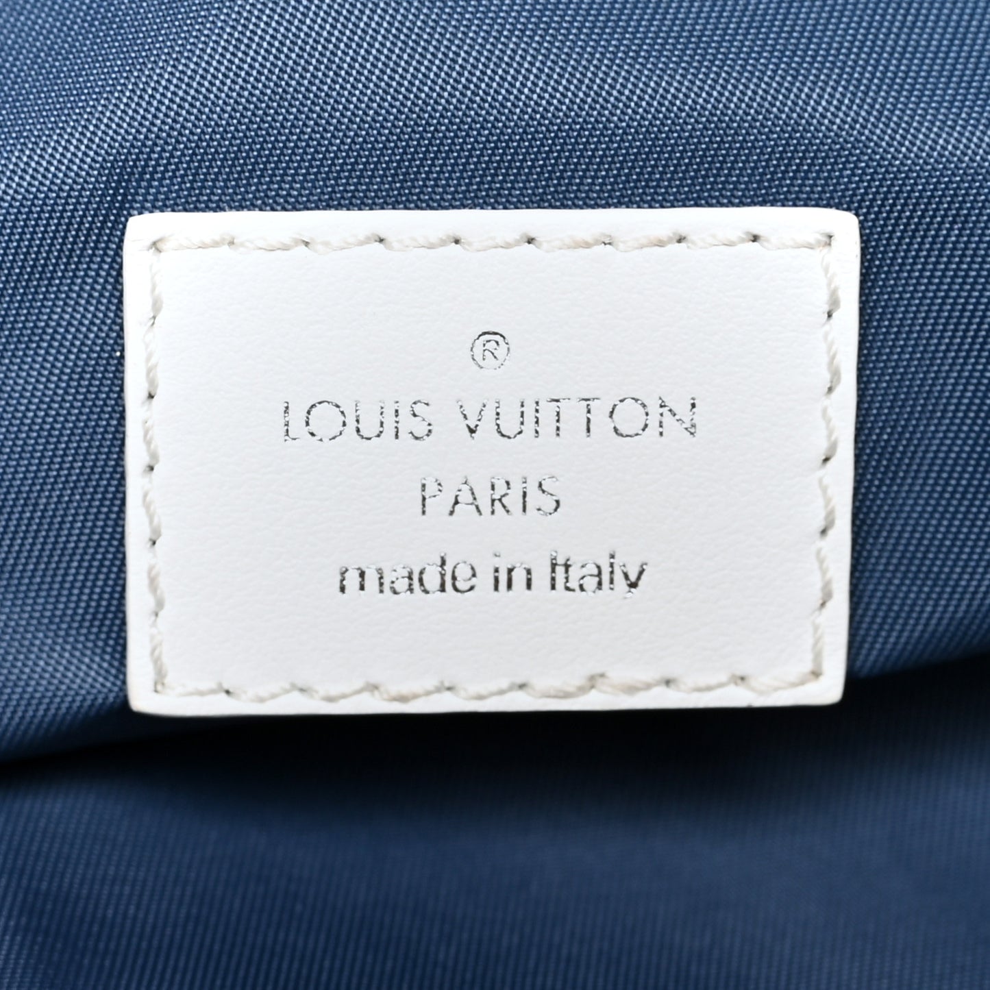Hickory Stripes Denim Monogram Watercolor Sac Marin Blue