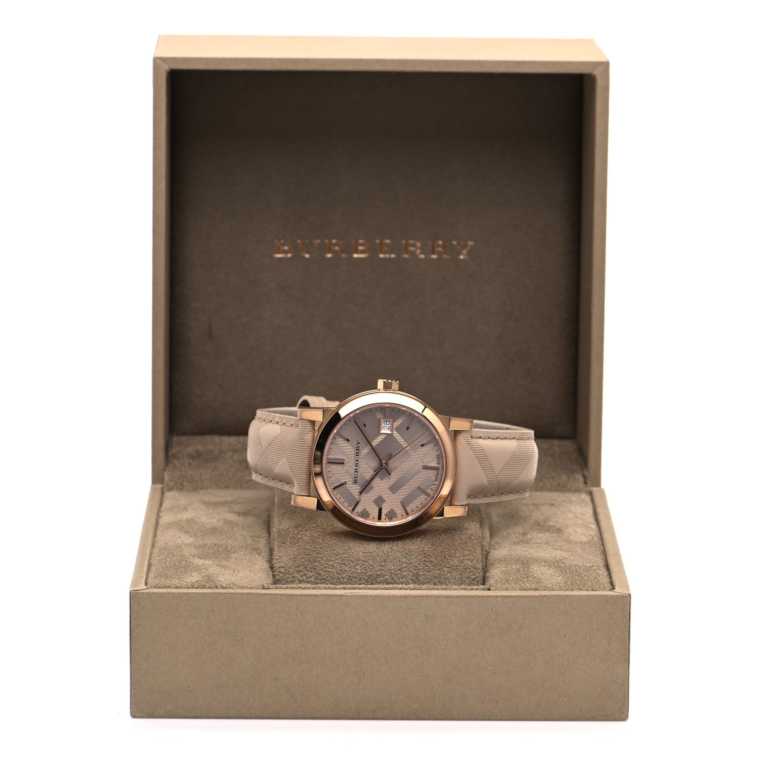 Burberry Stainless Steel Calfskin 34mm The City Quartz Watch Beige BU9154 5 of 5