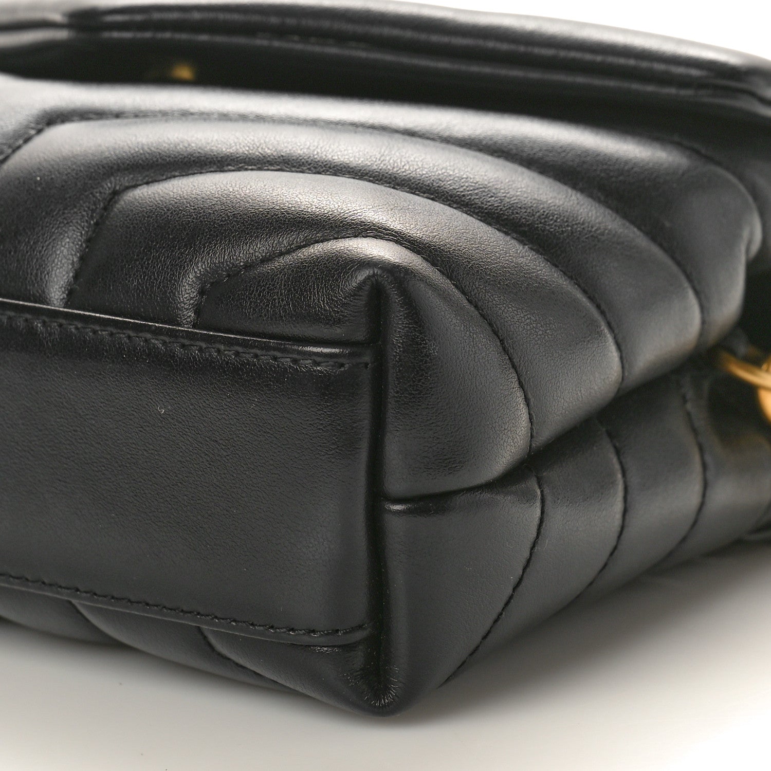 Saint Laurent Calfskin Y Quilted Monogram Toy Loulou Crossbody Bag Black 11 of 11