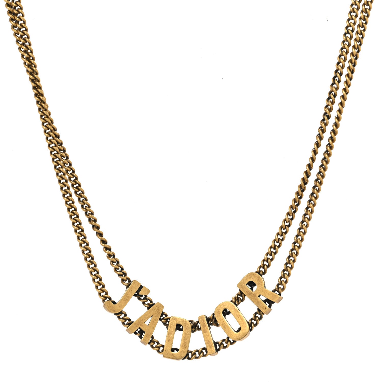 Christian Dior Metal J'Adior Choker Necklace Aged Gold 1 of 4