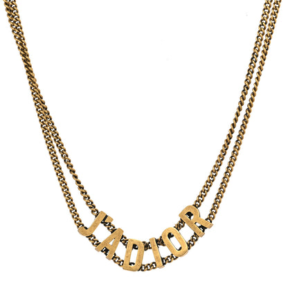 Christian Dior Metal J'Adior Choker Necklace Aged Gold 1 of 4