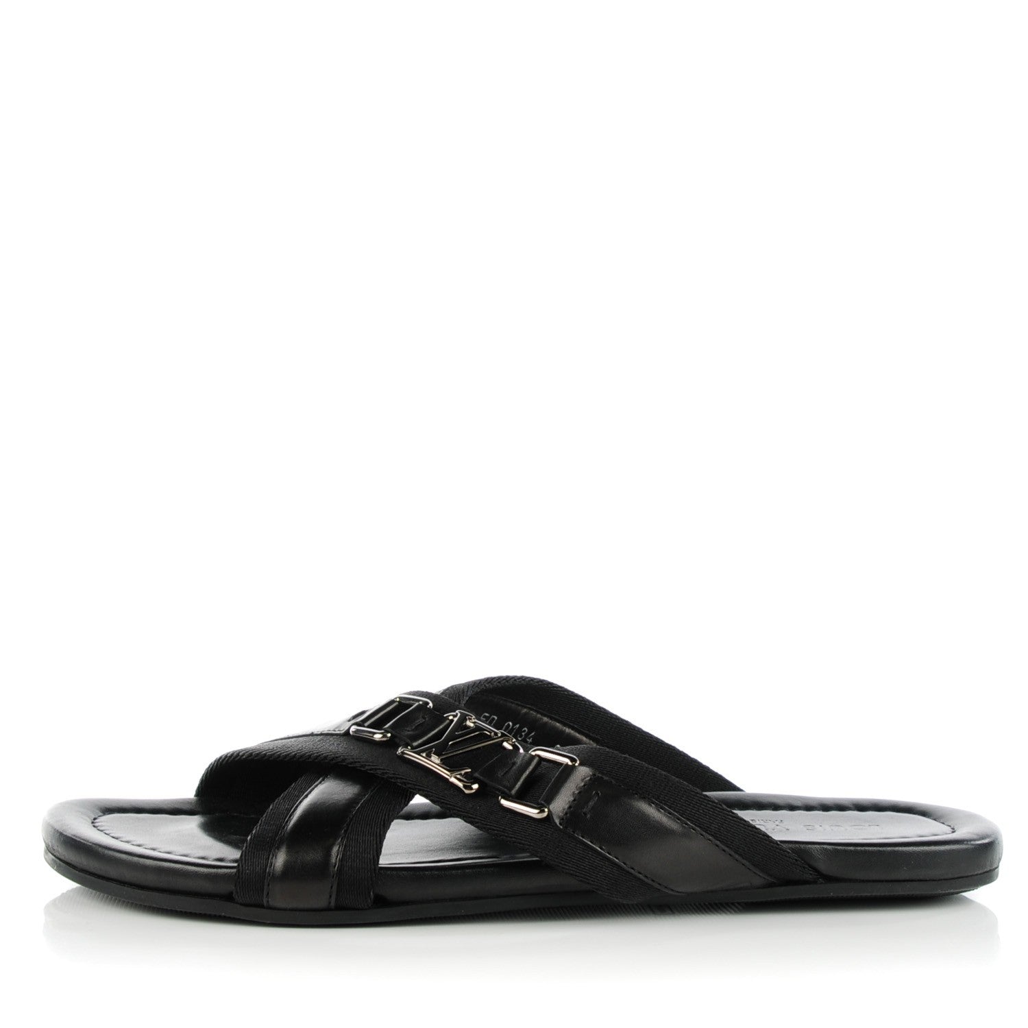 Louis Vuitton Leather Atoll Thong Sandals 9 Black 1 of 10