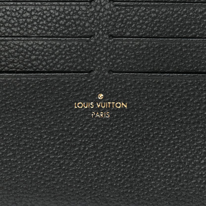 Louis Vuitton Calfskin Felicie Chain Wallet Card Holder Insert Black 6 of 7