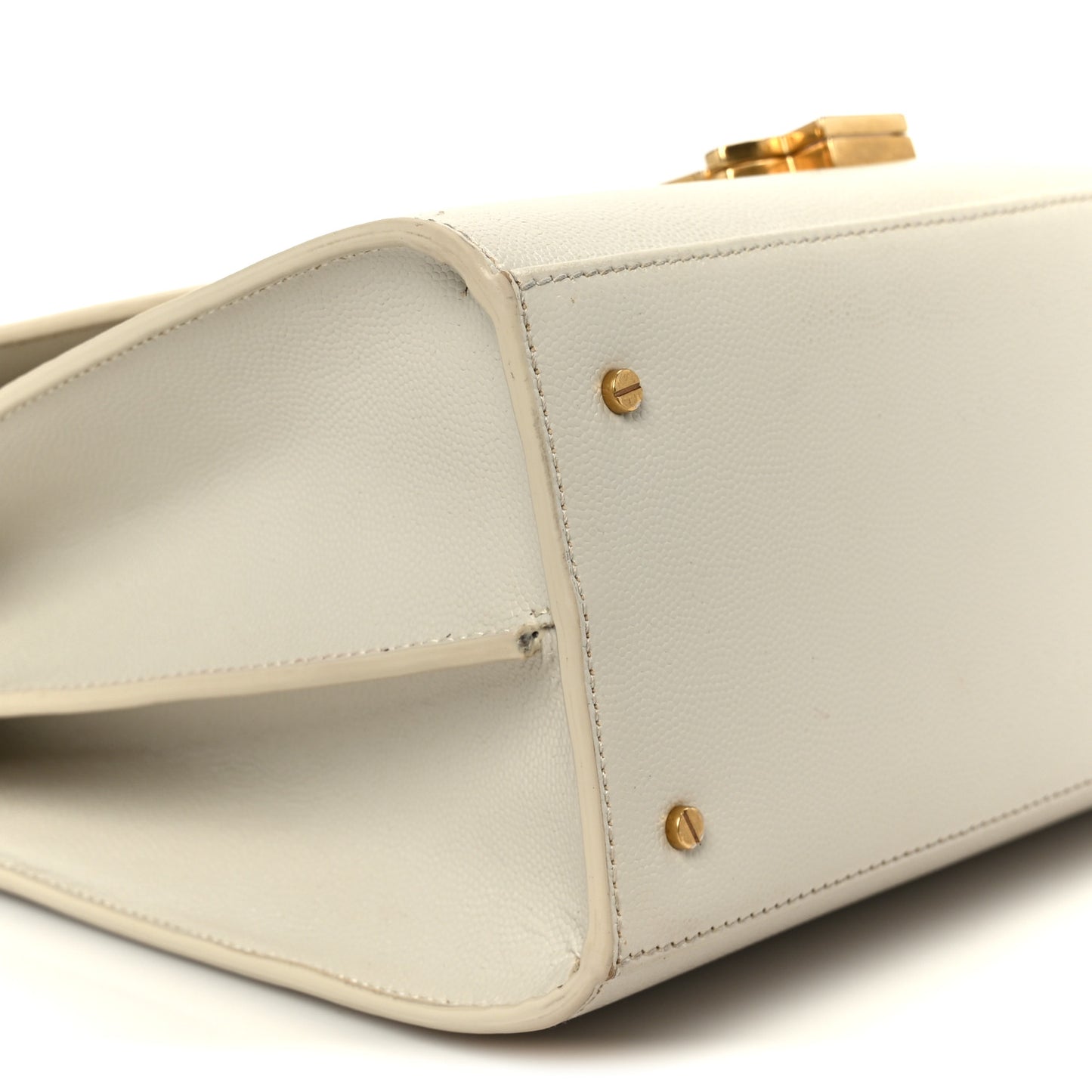 Grain de Poudre Medium Classic Monogram Cassandra Top Handle Crema Soft Rouge Legion