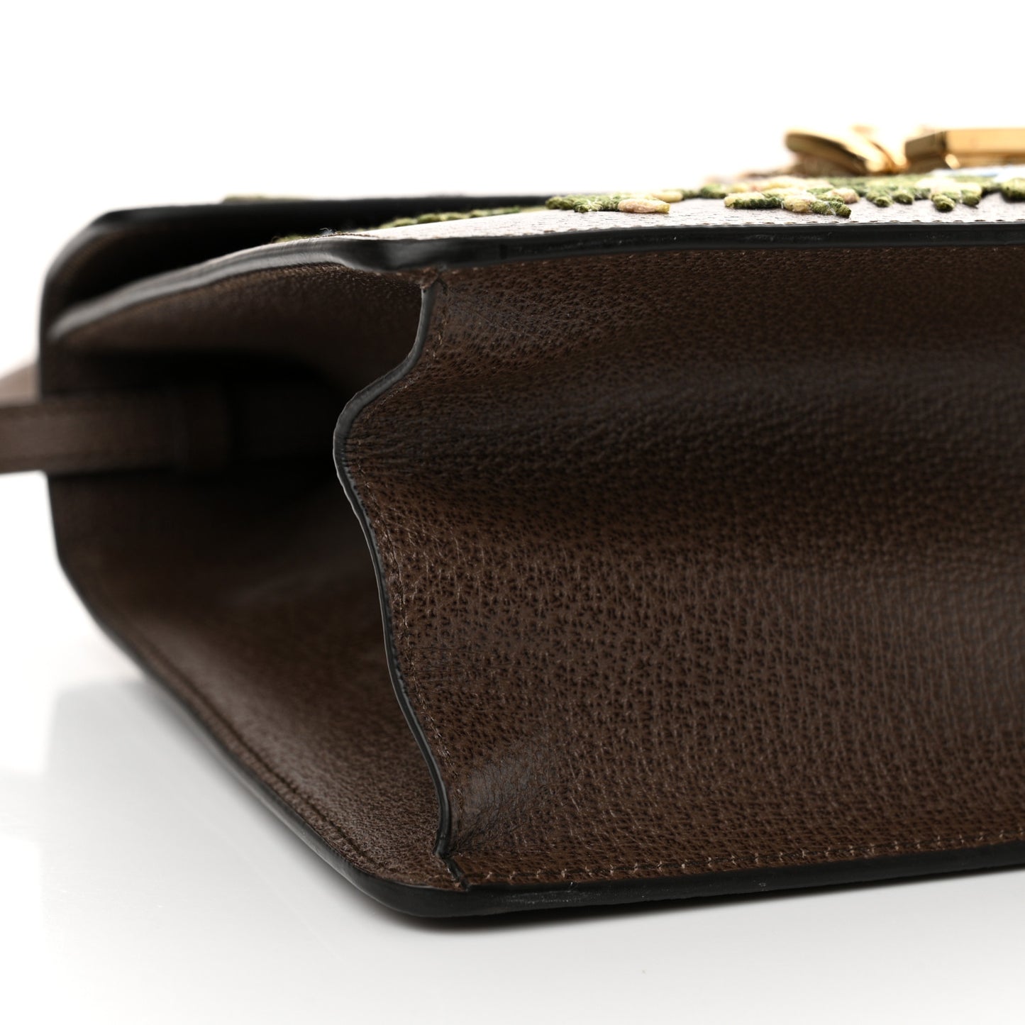 Calfskin Embroidered Medium Sylvie Top Handle Bag New Acero Multicolor