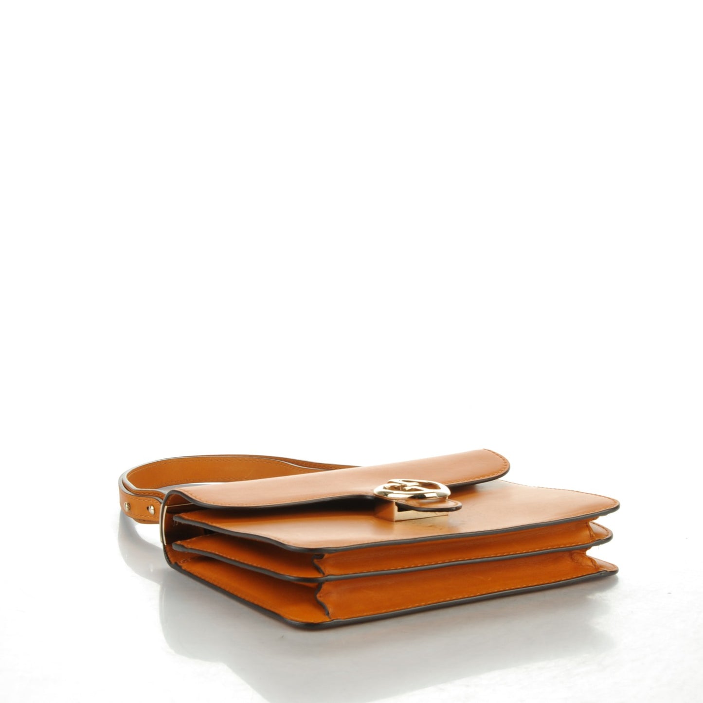 Calfskin Medium 1973 Shoulder Flap Bag Orange