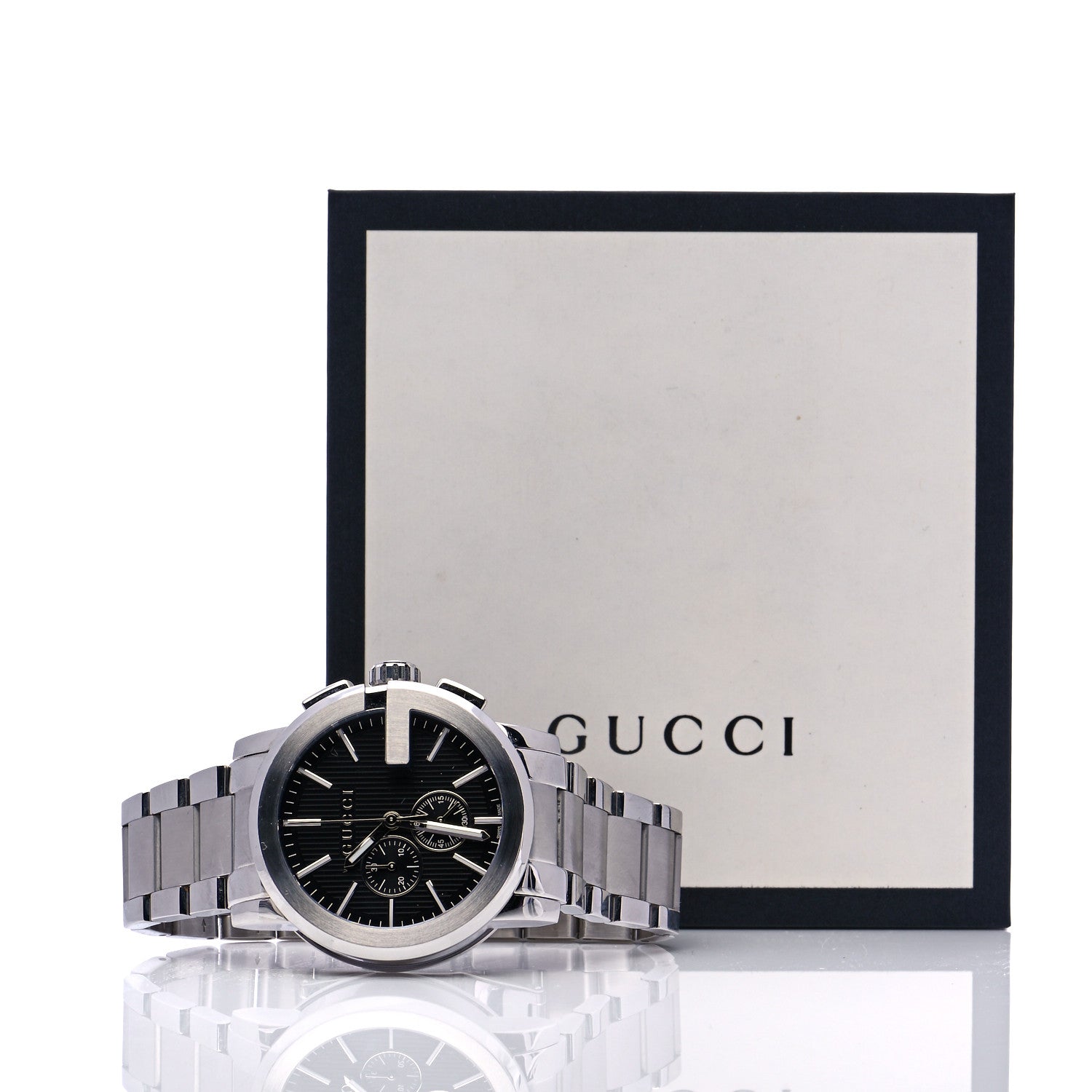 Gucci Stainless Steel 44mm G-Chrono Quartz Watch Black 7 of 7