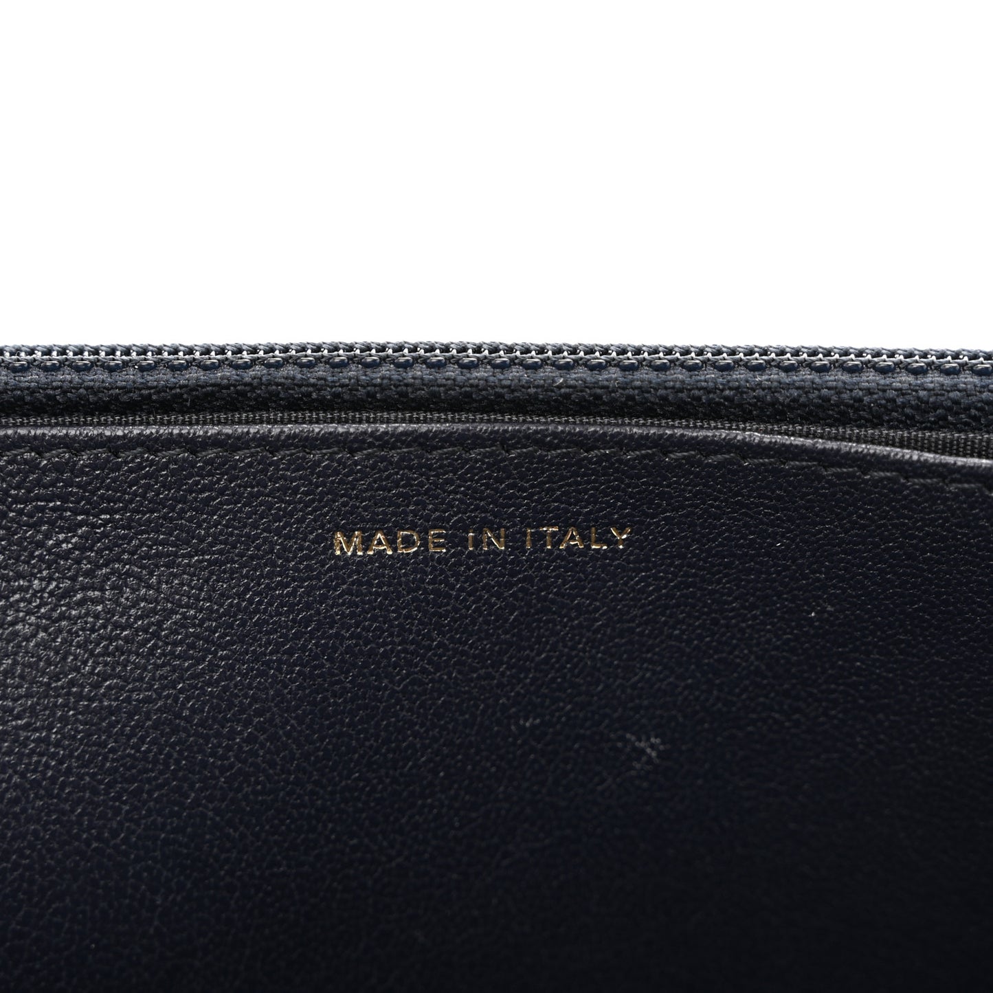 Caviar Chevron Quilted Vintage Mademoiselle Wallet On Chain WOC Navy Blue