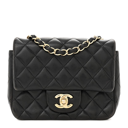 Chanel Lambskin Quilted Mini Square Flap Black 1 of 14