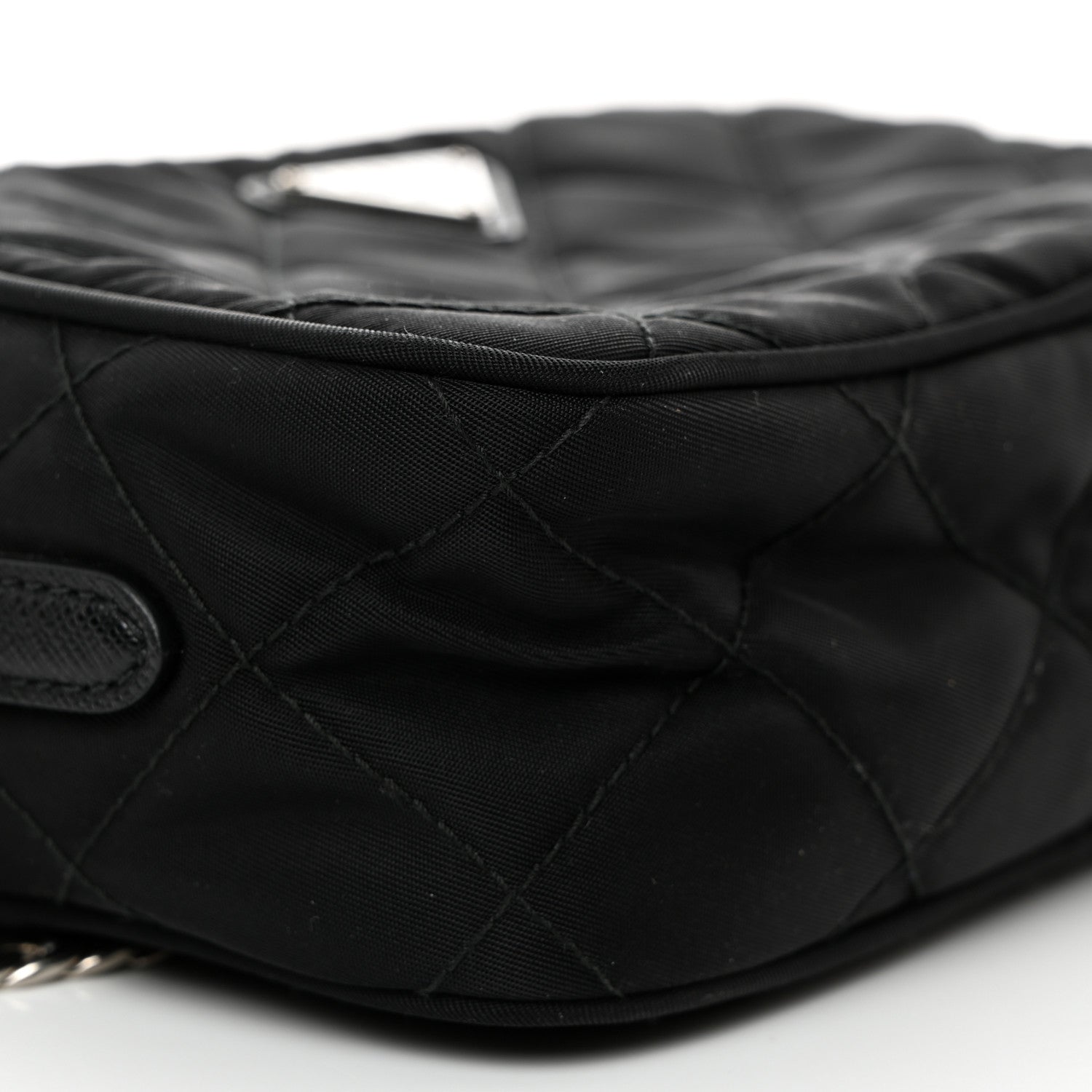 Prada Nylon Tessuto Impuntu Quilted Chain Crossbody Black 10 of 11
