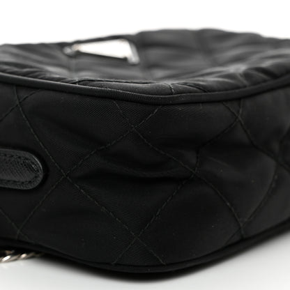 Prada Nylon Tessuto Impuntu Quilted Chain Crossbody Black 10 of 11