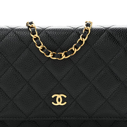 Chanel Caviar Quilted Wallet on Chain WOC Black 8 of 12