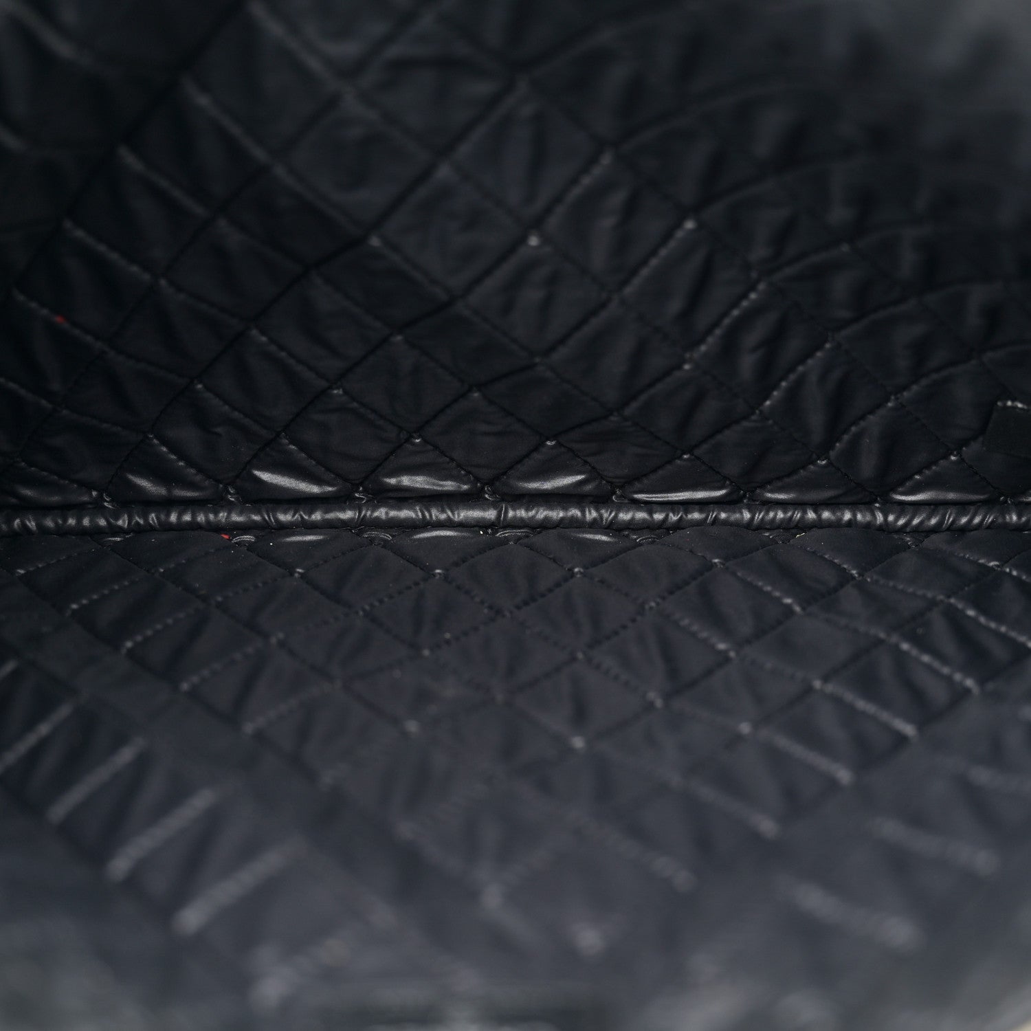 Chanel Lambskin Double Stitch Quilted Large Cosmetic Case Black 5 of 12