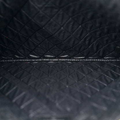 Chanel Lambskin Double Stitch Quilted Large Cosmetic Case Black 5 of 12