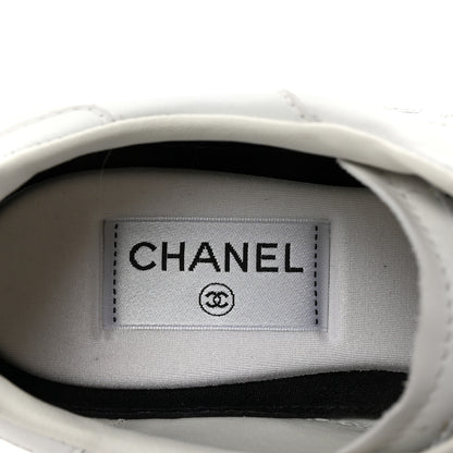 Chanel Calfskin CC Womens Sneakers 39 White 8 of 10