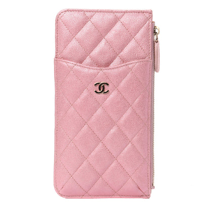 Chanel Iridescent Caviar Quilted Classic iPhone Pouch Rose Pink 1 of 8
