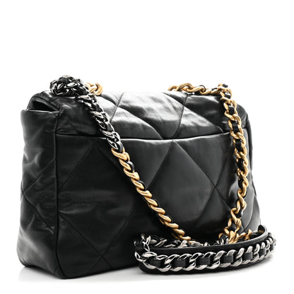 Chanel Goatskin Quilted Large Chanel 19 Flap Black 5 of 19