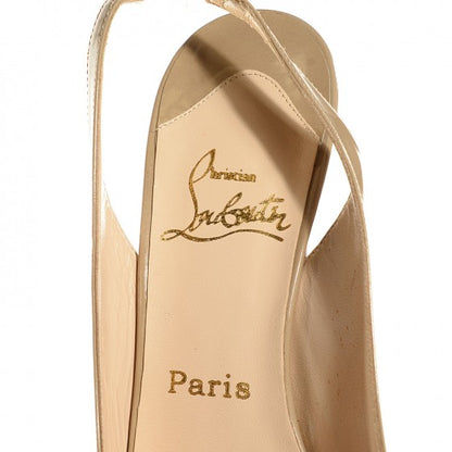 Christian Louboutin Patent Fifi Sling 85 Pumps 40.5 Nude 7 of 14