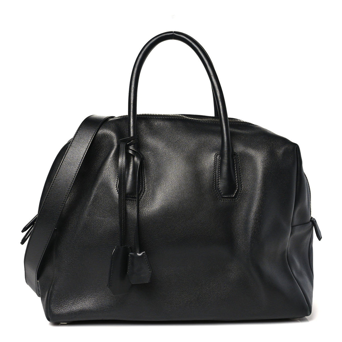 MCM Calfskin Boston Bag Black 1 of 9