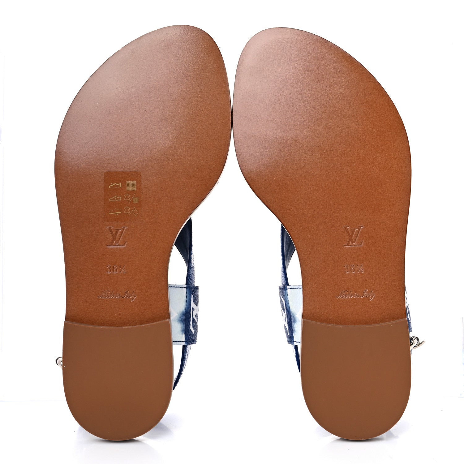 Louis Vuitton Monogram Escale Palma Flat Sandals 36.5 Blue 5 of 8