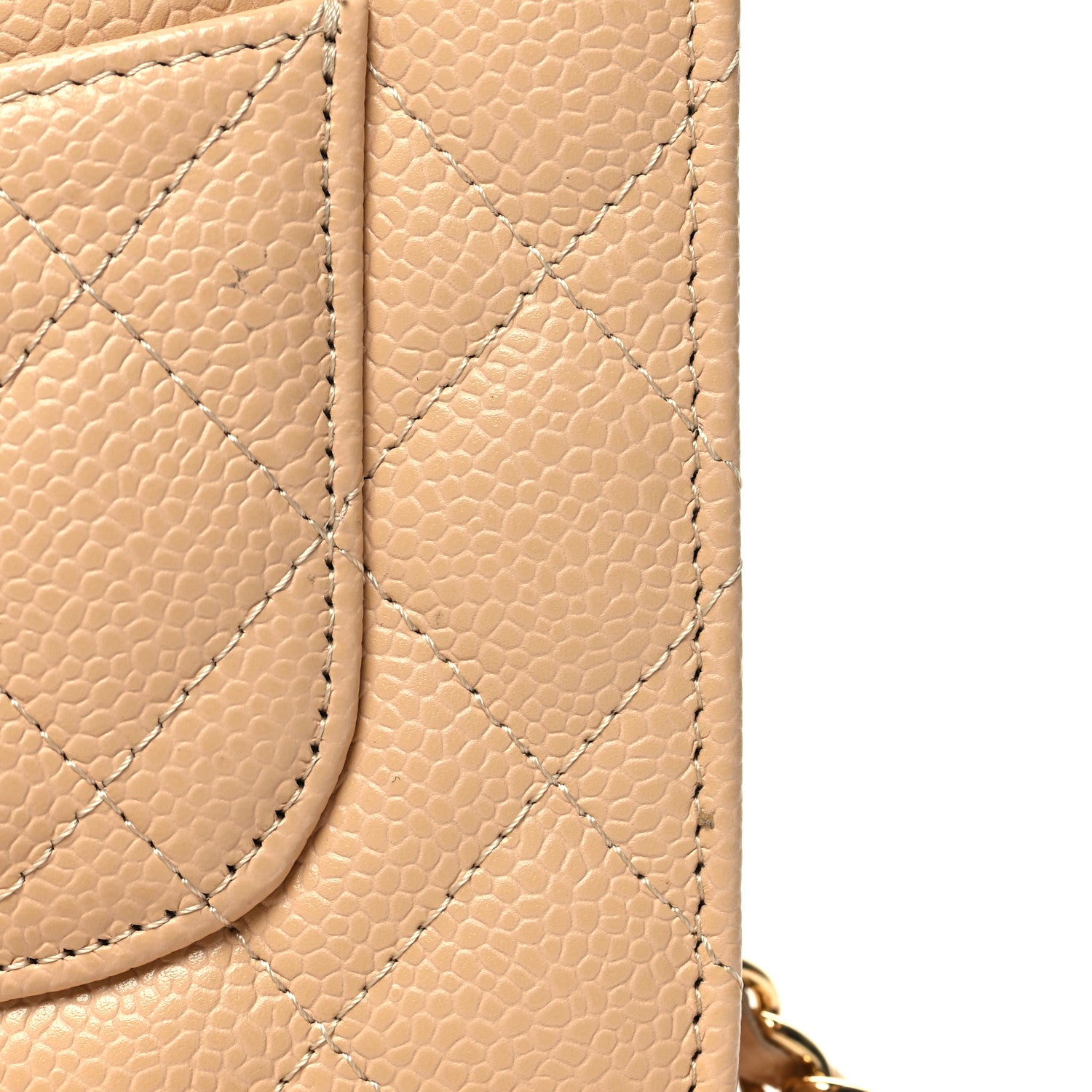 Chanel Caviar Quilted Wallet On Chain WOC Beige 12 of 12