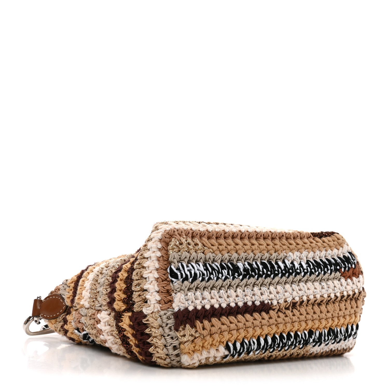 Miu Miu Fabric Crochet Mini Spirit Bag Naturale Multicolor 3 of 8
