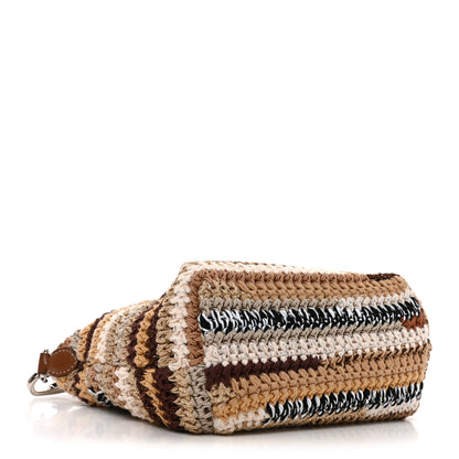 Miu Miu Fabric Crochet Mini Spirit Bag Naturale Multicolor 3 of 8