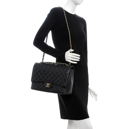 Chanel Caviar Quilted Maxi Double Flap Black 2 of 14