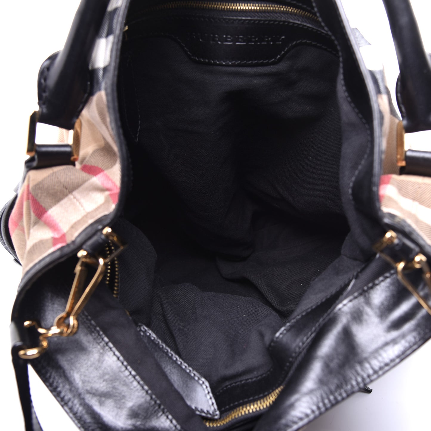 House Check Bridle Calfskin Medium Gosford Hobo Black