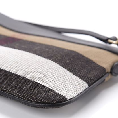 Burberry Mega Check Peyton Crossbody Clutch Bag Black 6 of 11