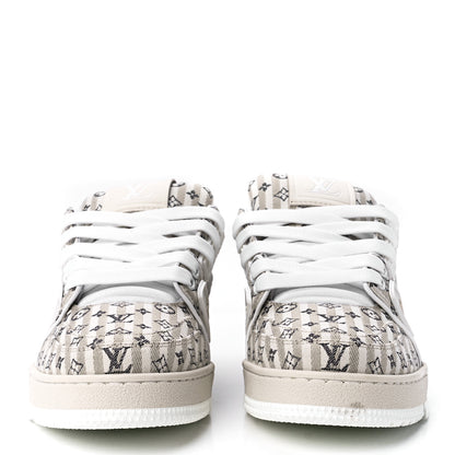 Louis Vuitton Canvas Monogram Striped LV Trainer Sneakers Beige 4.5 Beige 2 of 9