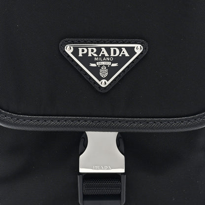 Prada Re-Nylon Saffiano Mini Pocket Single Snap Buckle Messenger Bag Black 6 of 8