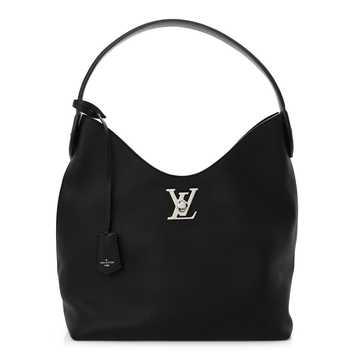 Calfskin Lockme Hobo Black