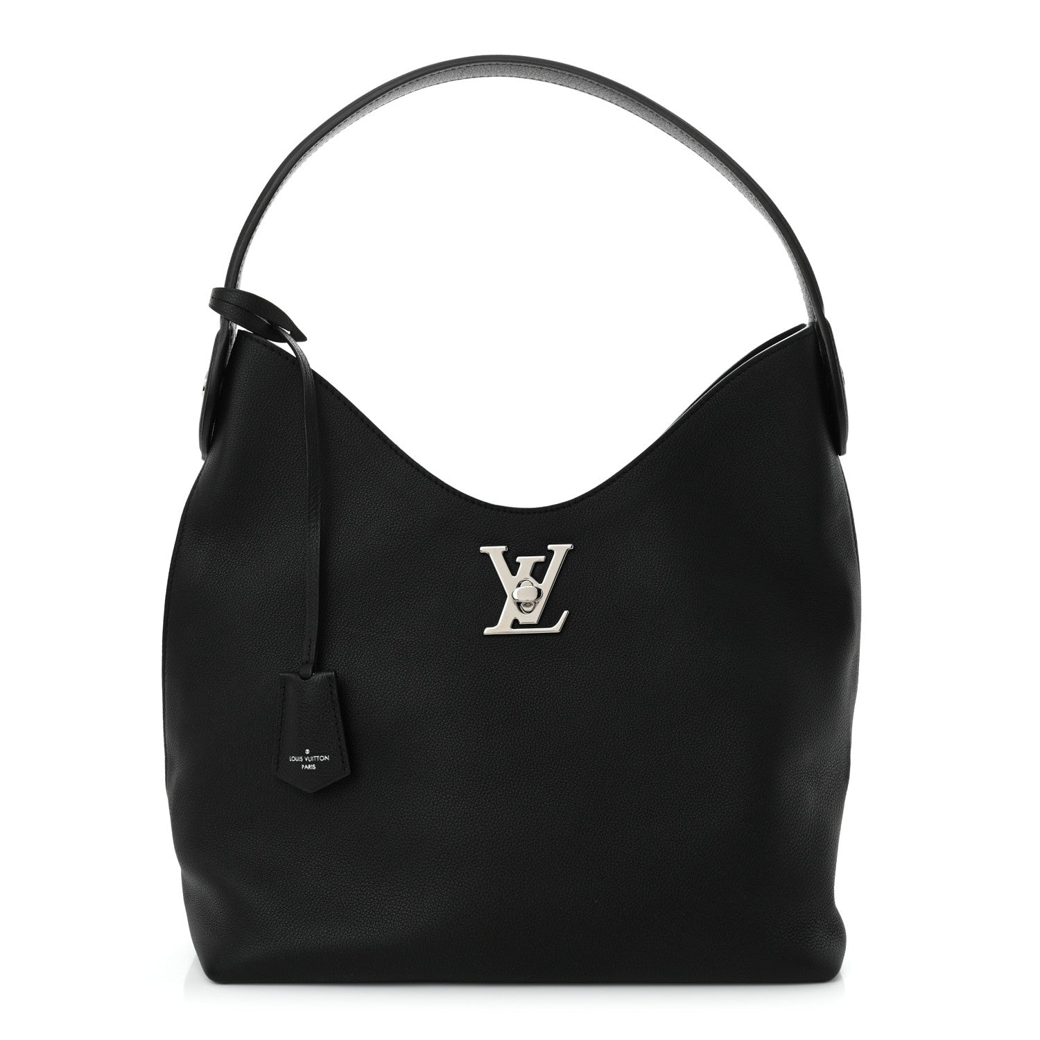 Louis Vuitton Calfskin Lockme Hobo Black 1 of 9